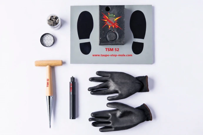 Kit Taupe-Stop-Mole TSM 52 avec accessoires, outils et gants de protection